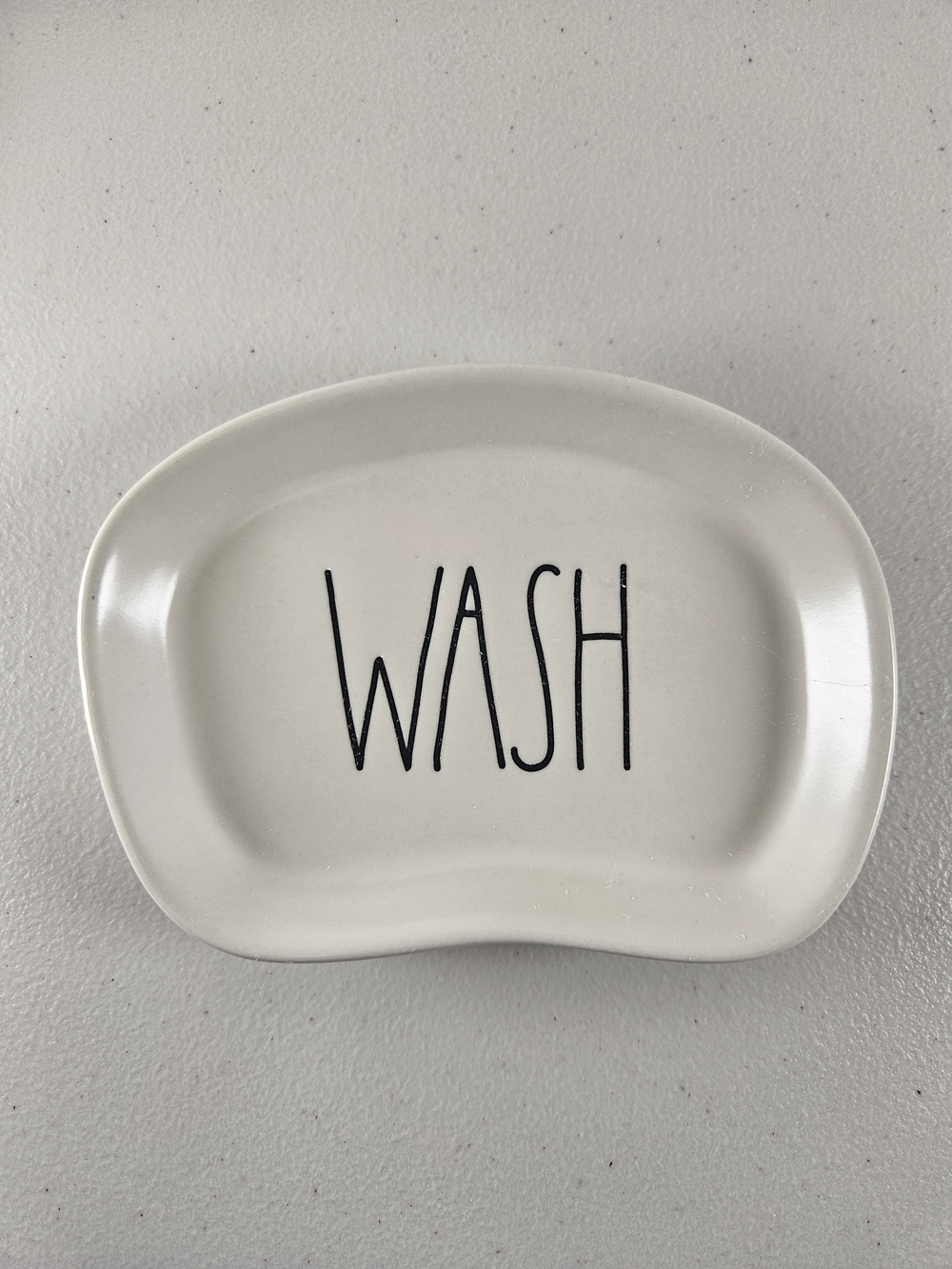 Rae Dunn White "WASH" Soap Dish